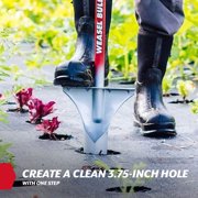 Garden Weasel Bulb Planter Tool with Footplate and 6-Inch Steel Tip