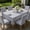 Modern, variant on 7 count Gray Floral Tablecloth and Chair Covers Set Rectangular Table Cover with Stretch Chair Slipcovers for Dining Room Patio Parties