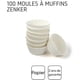 thumbnail image 4 of Cupcake capsules, individual cupcake molds for cupcakes, muffins and paper muffin baking, white, 5 cm, pack of 100, 4 of 5