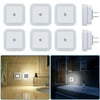 Set of 8 LED Night Light with Auto Dusk to Dawn Sensor Plug In Wall Square Light