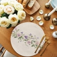 thumbnail image 2 of Round Placemats Pink Purple Flowers 15 inch Set of 2 Table Mats for Dining Table Linen Background Heat Resistant Non-Slip Kitchen & Home Decorative Place Mat Set, 2 of 8