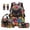 Cute Black Cat Floral, variant on Jeiento 4Pcs Kids Backpack Set With Lunch Box Pencil Case and Bookmarks Space Cat Polyester 17 Inch Large Capacity Backpack for Boys Girls Elementary Students Travel Hiking