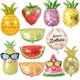 thumbnail image 1 of Fiesta Temática hawaiana, globo de fruta con forma de fresa, sandía, piña y naranja, globo de película de aluminio para cumpleaños, 1 of 5