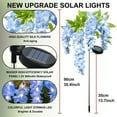 thumbnail image 5 of GLUAAE 2 Pack Solar-Powered Wisteria Flower Lights - Waterproof Outdoor Solar Lights for Garden, Patio & Yard Decor with Warm White LED-Blue, 5 of 7