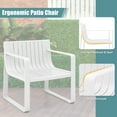 thumbnail image 6 of Costway Patio Chairs Set of 4 Weather-resistant Plastic Outdoor Armchairs White, 6 of 9