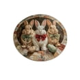 thumbnail image 2 of Weloille Easter Bunny Egg Round Shaggy Rug, Skin Friendly Soft 3D Visual Anti-Slip Washable Fluffy Carpet, Decorative Round Rugs for Living Room Sofa Bedroom Home Decor, 2 of 6