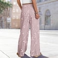 thumbnail image 5 of kaondbfi Dress Pants Women Petite High Waisted Wide Leg Summer Beach Vacation Women's Pants Casual Trousers, 5 of 8