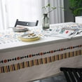 thumbnail image 5 of Boho Rectangle Tablecloth Cotton Linen Waterproof Table Cover Tabletop Decoration for Dining Room Restaurant Party (Color Geometric, Rectangle 55x86inch)…, 5 of 6