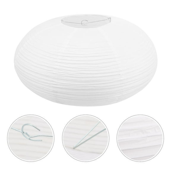 BESTONZON grad paper lampshade Lampshade White Paper Pendant Lamps Simple Style 1Pcs
