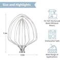 thumbnail image 2 of Stainless Steel Spiral Dough Hook & Whisk 2-Pack for KitchenAid 7QT Bowl-Lift Stand Mixers, Food Grade Replacement Attachments, Dishwasher Safe, 2 of 9