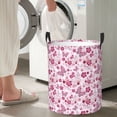 thumbnail image 4 of Lsque Flower Butterfly pattern Laundry Hamper Basket, Tall Woven Rope Hamper Basket for Clothes, Lightweight Storage Basket, Collapsible Waterproof-Small, 4 of 8