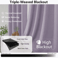 thumbnail image 4 of MKHILL Aether Lavender Thermal Insulated Blackout Curtains 2 Panels, 63 Inch Long Rod Pocket Room Darkening Window Drapes for Bedroom Living Room Kids Room, Each 40" W x 63" L, Lavender, 4 of 12