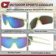 thumbnail image 5 of Unique Bargains 1 Pc Motorcycle Riding Goggles  PC Cycling Sunglasses Blue Lens Green Frame, 5 of 6