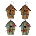 thumbnail image 1 of Casas decorativas para pájaros al aire libre,Casas para pájaros Casa de madera para pájaros de madera,Casa de pájaros Jardín Nido de pájaros Nido colgante,Adorno de jardín colgante,Casa, 1 of 9