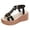 Black, variant on Platform Open Toe Sandals for Women High Top Casual Wedge Slip on Dress Sandal Hollow Out Work Travel Slide Shoes Green Size 6