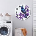 thumbnail image 7 of ZXCXRQFa Blue Bird On Branches Flower Wood Wall Clock Silent Non-Ticking Kitchen Desk Clock Battery Operated Analog Decorative Round Clocks 10 in Garden Home Decor, 7 of 7