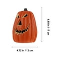 thumbnail image 3 of HOMEMAXS - Lámpara LED decorativa brillante con forma de calavera de calabaza para Halloween (1 unidad, naranja), 3 of 7