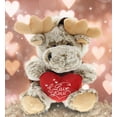 thumbnail image 3 of DolliBu I Love You Heart Sitting Moose with Sweater Plush - 9 inches, 3 of 6