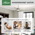 thumbnail image 4 of Hunter 48 inch Indoor Ceiling Fan with LED Light and Remote Control - Standard Mount Ceiling Fan, 3 Blades, For Bedroom, Living Room, or Kitchen, Quiet - Midtown 54212, Matte Nickel, 4 of 15