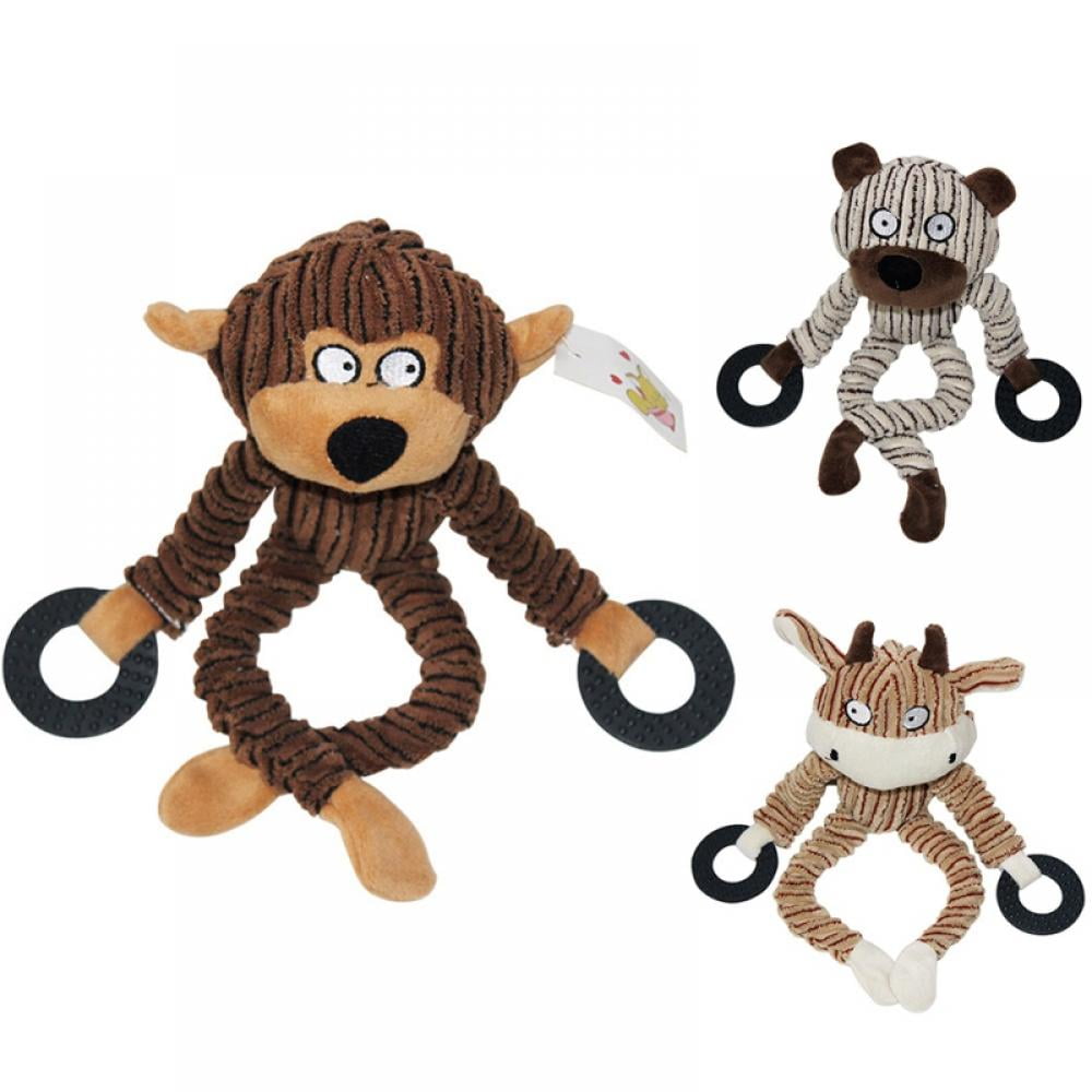 10" Squeaky Monkey Dog Toy 