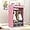 Pink, variant on Kids Dress up Storage with Mirror and Storage Bin,Kids Play Armoire Dresser with Mirror,Kids Costume Organizer, Pretend Storage Closet for Kids,Costume Storage Dresser (Style 2-Pink)