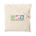 thumbnail image 2 of CafePress - Peace, Love, Doodles Tote Bag - Unisex Canvas Tote Bag, Beige, 1-Piece, 2 of 7