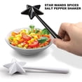 thumbnail image 6 of MOPOOR Salt and Pepper Wand Shaker Magic Fairy Star, Pentagram Shape, Three Hole Dispenser, Refillable, Removable, Light, One Hand Operation, Kitchen Accessories for Halloween and Christmas, 6 of 9