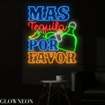 thumbnail image 4 of Glowneon Mas Tequila Por Favor Neon Sign, Tequila Bar Wall Led Decor, 4 of 4