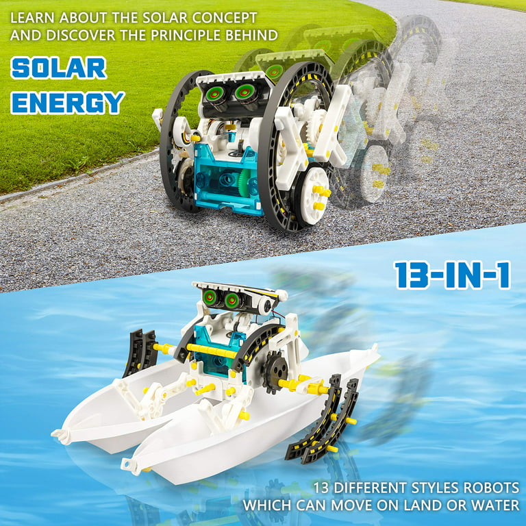 Solar Robot Toys for Kids Ages 8-12, 12-in-1 STEM Projects Science Kits for  8-13 9 10 11 Year Old Teen Boys Girls, 190Pcs DIY Building Experiment