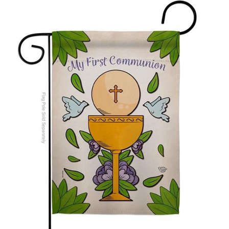 My Holy Communion Religious Faith Double-Sided Decorative Garden Flag, Multi Color