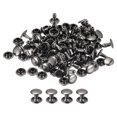 thumbnail image 1 of Unique Bargains 50 Sets Leather Rivets 8mm Double Cap Rivets 8mm Height Studs Gun-black, 1 of 5