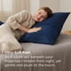 thumbnail image 2 of Juego de fundas de almohada Bedsure Queen de microfibra azul marino, x2, 2 of 7