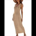 thumbnail image 1 of Traje de Baño de Crochet para Mujer, de , Sin Mangas, para Playa, de Verano Caqui S, 1 of 10