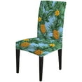 thumbnail image 2 of Chair Covers for Dining Chairs Set of 6 Pineapple and Green Leaves Dining Chair Slipcovers Chair Seat Covers for Home Or Party, 2 of 6