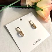 Stunning Cubic Hoops Dangle Earrings