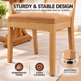 thumbnail image 5 of PORKISS Rattan Dining Chairs Set of 4, Farmhouse Tan Kitchen Chairs with Cane Back, Upholstered Dining Room Chairs with Solid Wood Frame, Side Chairs for Kitchen, Dining Room, 5 of 10