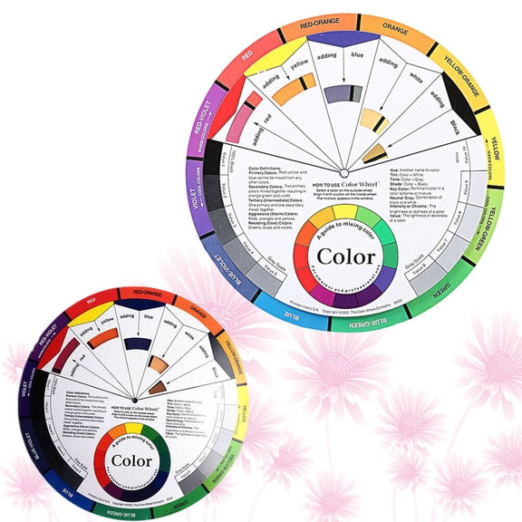 IBASETOY 2 Pcs Color Wheels Color Mixing Guide for Women Professional Artists Teaching Color Relationships