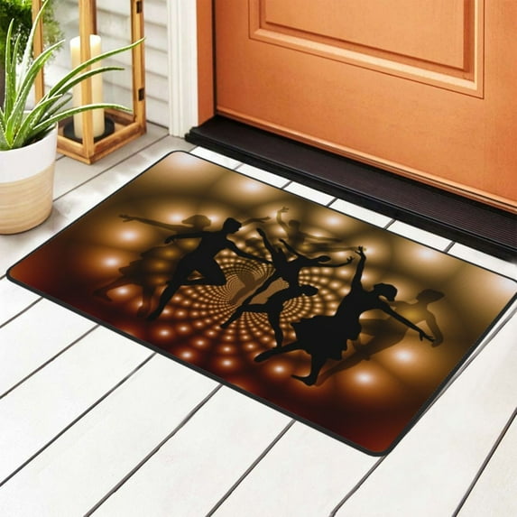 Ballet Dancers Woman Rugs Doormat, Non-Slip Machine Washable Carpets Floor Door Mat , 36" x 24"