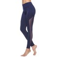 thumbnail image 2 of Leggings deportivos para mujer Empalme de malla Gimnasio Fitness Legging delgado Ropa deportiva Pantalones de yoga Azul oscuro L, 2 of 8