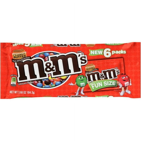 M&M's Fun Size Peanut Butter Chocolate Cany 3.68 Oz., 6 Count