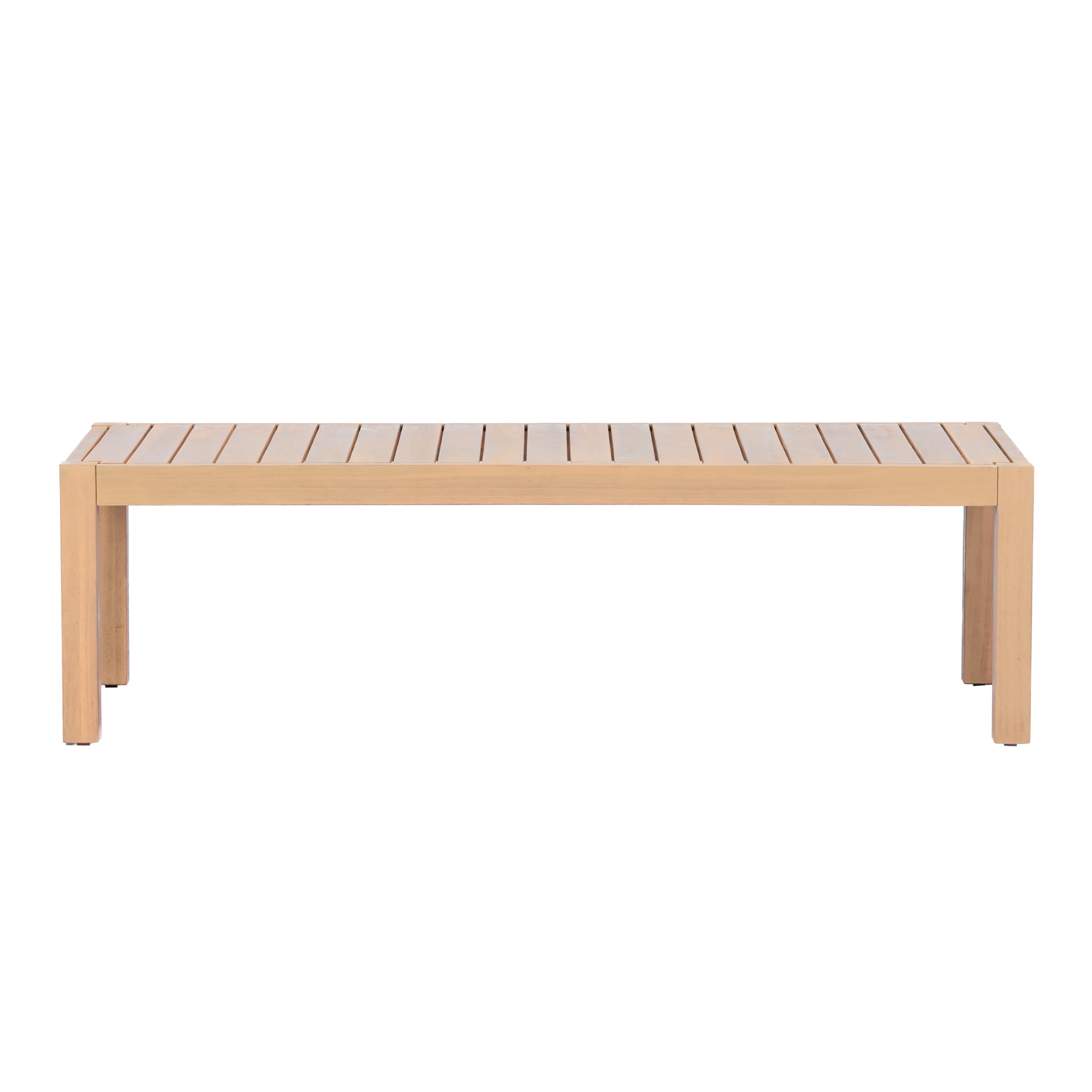 Christopher Knight Home 47.24" Outdoor Patio Solid Wood Rectangular Coffee Table, Light Teak