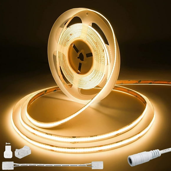 Tira de Luces LED COB PAUTIX Luz Blanca Cálida 2700K CRI90+ 7,5m Flexible para Proyectos de Iluminac