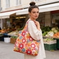 thumbnail image 6 of Reusable Grocery Bag, 10 Pack Foldable Washable Shopping Tote Bags with Handles, Eco-Friendly Heavy Duty Polyester Large Pocket Bags for Food Travel, 6 of 9