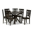 thumbnail image 2 of Baxton Studio Liese Modern and Contemporary Transitional Dark Brown Finished Wood 7-Piece Dining Set, 2 of 7