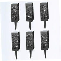 6Pack 12 Inch Grave Vases for Cemetery with Stake, Practical Garden Tools Solar Garden Lights,Waterproof Garden Solar LED Light (Color : White Light)