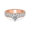 thumbnail image 3 of IGI Certified 4 Carat Heart Shape Lab Grown Diamond Engagement Ring | 14K Rose Gold | Alfreda Half Eternity Diamond Ring | FG-VS1-VS2 Quality Friendly Diamonds, 3 of 6