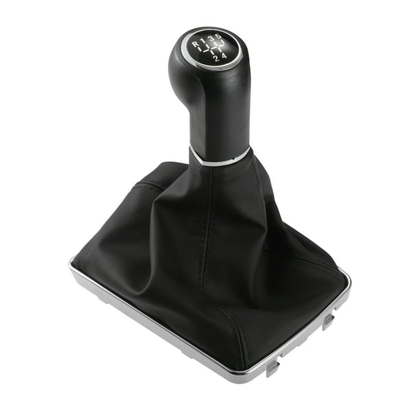 Pomo de palanca de cambios Unique Bargains 5 velocidades plateado negro para Opel Astra H 2004-2011