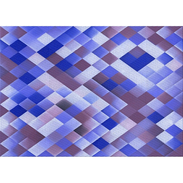 Ahgly Company Machine Washable Indoor Rectangle Transitional Purple Amethyst Purple Area Rugs, 5' x 7'