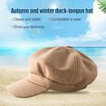 thumbnail image 3 of yingyy Peaked Caps Retro Fashion Breathable Woolen Octagonal Hats Beautiful Lines Easy Matching Sun for Visor Design Headgear Light Tan 1Set, 3 of 6