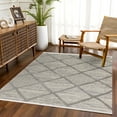 thumbnail image 3 of Grey Geometric Area Rugs for Living Room Washable Rugs Boho Moroccan Area Rug Soft Neutral Geometric Bohemian Carpet Distressed Indoor Rug for Bedroom Dining Room Office Foldable Nonslip Rug, 3 of 9